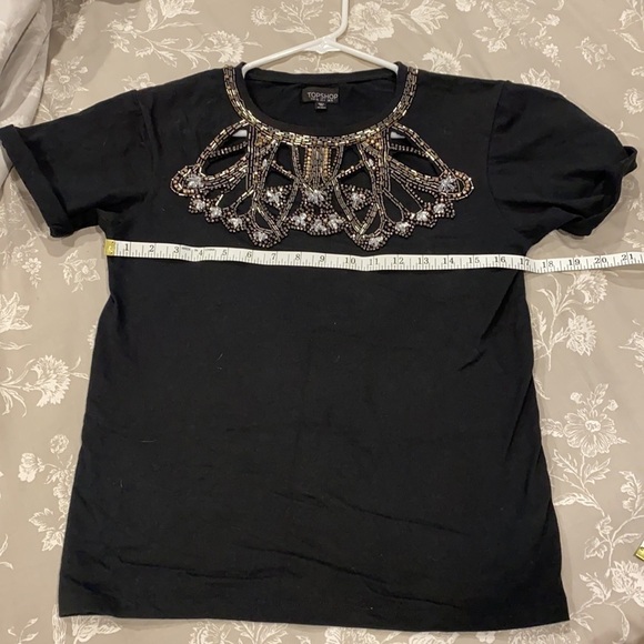 Topshop Embellished Cut Outs Tee - Picture 11 of 13